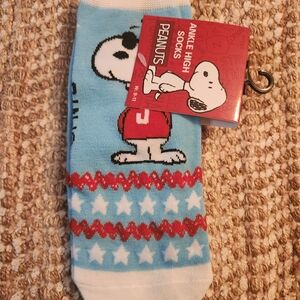 Joe Cool! Snoopy Americana Ankle High Socks